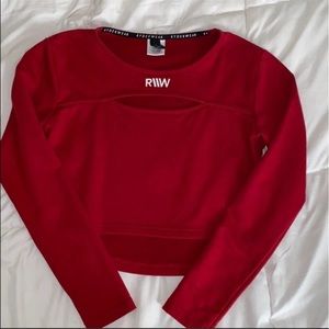 Ryderwear crop red sweatshirt